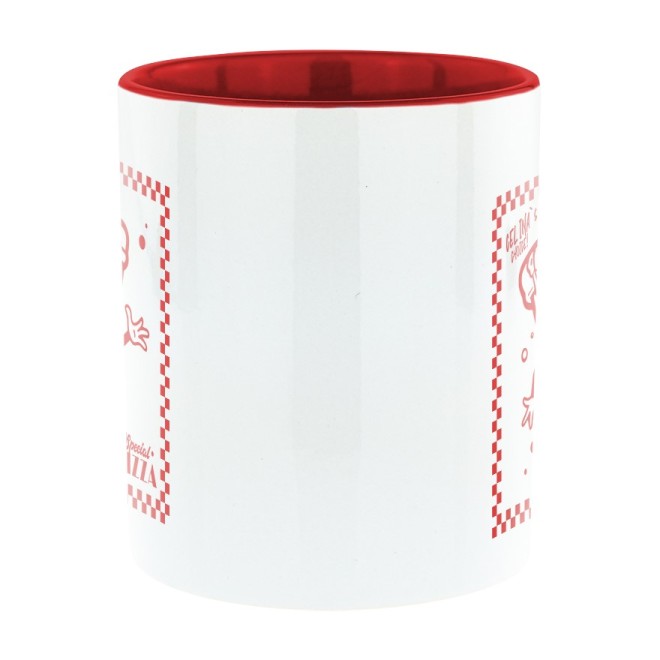 Pizza Club Tasse bicolore rouge