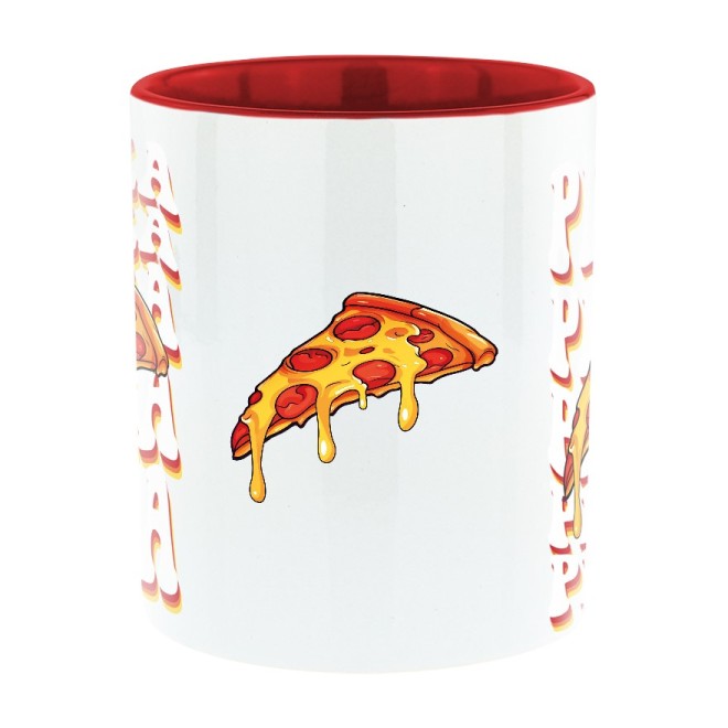 Pizza Passion Team Egg Tasse bicolore rouge