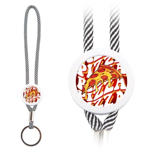 Pizza Passion Team Egg Porte-clés boucle gris/blanc