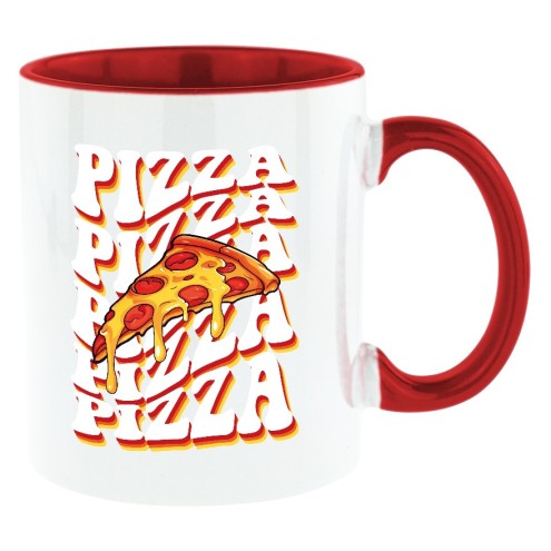 Pizza Passion Team Egg Tasse bicolore rouge