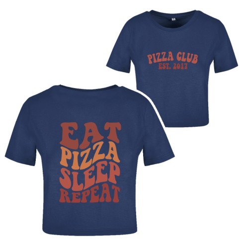 Pizza Club Crop T-Shirt women